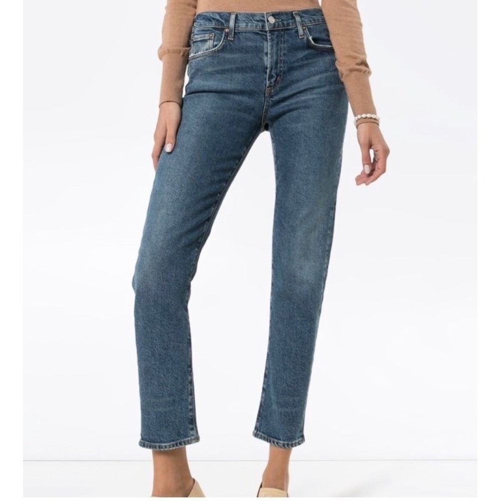 AGOLDE Toni Mid Rise Straight Leg Denim Jeans Blue Size 32